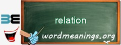 WordMeaning blackboard for relation